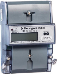 Меркурий 206 N 230В; 5(60)А; кл.т. 1,0/2; Mн. т.; Оптопрот; ЖКИ; DIN