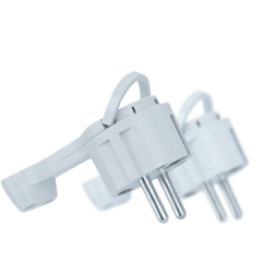 Вилка Navigator 61 365 NCA-PL06-16A-E-WH плоская с/з белая