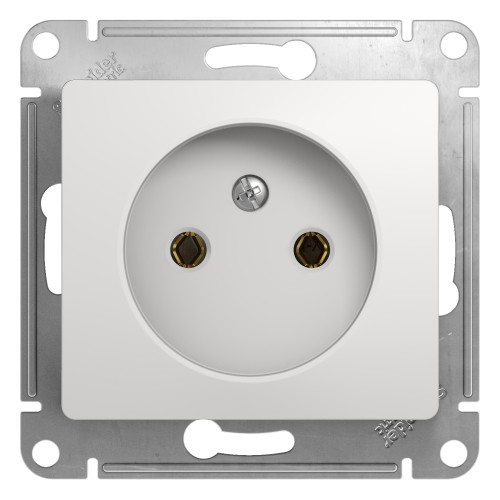 Розетка Glossa 2К 16А 250В~, белая (max 5280)