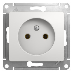 Розетка Glossa 2К 16А 250В~, белая (max 5280)