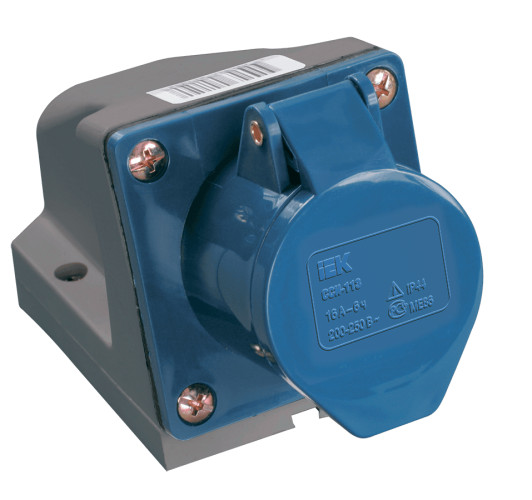 Розетка стационарная ССИ-123 2Р+РЕ 32А 200-250В о/у IP44 MAGNUM IEK