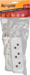 Удлинитель Navigator 71 448 NPE-S1-03-150-X-2x0.75  б/з 3 гн. ШВВП 1.5м