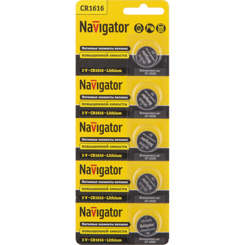 Элемент питания Navigator 94 779 NBT-CR1616-BP5
