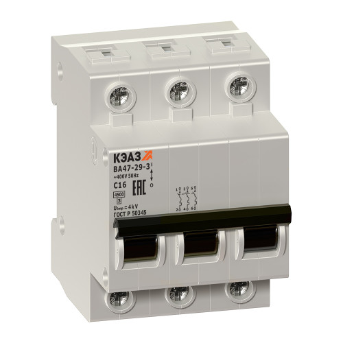 Выключатель автоматический модульный ВА47-29-3С63-УХЛ3-КЭАЗ
