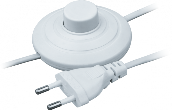 Шнур Navigator 61 600 NPS-FS01-170-2x0.5-WH 1.7м с выкл. белый