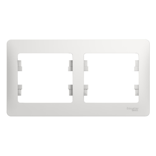 Рамка Glossa 2-ная, горизонтальная, бел. (max 540)