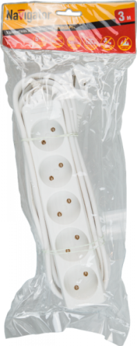 Удлинитель Navigator 71 553 NPE-S-05-300-X-2x0.75 б/з 5 гн. 3м