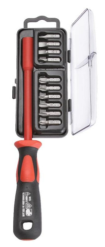 Диэлектрическая отвертка со сменными битами НИО-5510 (™КВТ)     (упак. 1 набор.)