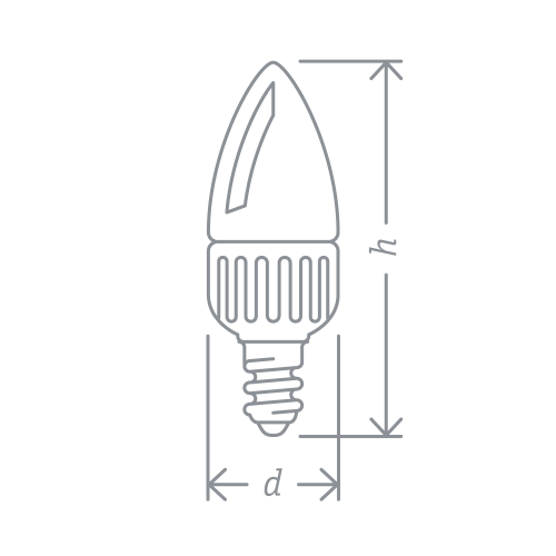 Лампа Navigator 61 652 NLL-C37-7-230-4K-E14-3STEPDIMM