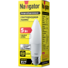 лампа E27 NLL-P C37 5W 4K 230V (свеча) Navigator | 10шт./уп.