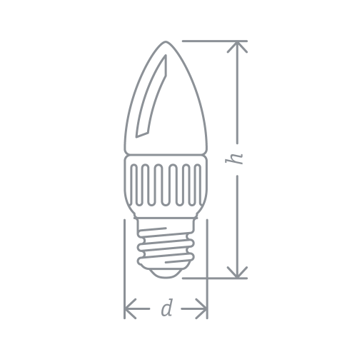 лампа E27 NLL-P C37 5W 4K 230V (свеча) Navigator | 10шт./уп.