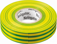 Изолента Navigator 71 108 NIT-B15-20/YG жёлто-зелёная