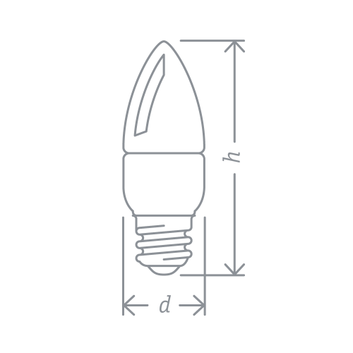 лампа E27 NLL C37 8,5W 4K-FR 230V (свеча мат.) Navigator | уп.100/1/1(шт.)