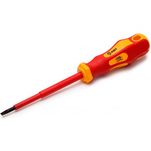 Диэлектрическая отвертка шлиц ПРОФИ 4.0х100 (™КВТ)