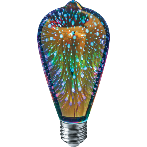 лампа E27 NLL-3D ST64 2W RGB 230V (декоративная грушевидная) Navigator | уп.50/1/1(шт.)