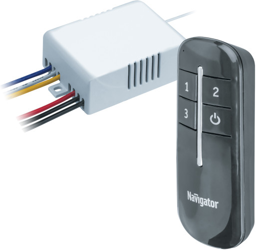 Выключатель Navigator 61 759 NRC-SW01-1V1-3 с пультом, 3 канала, 3х1000Вт