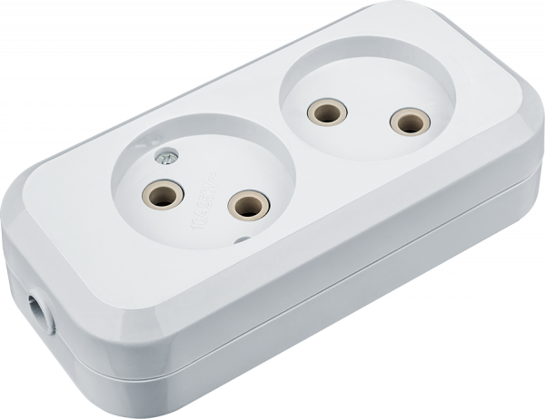 Колодка Navigator 61 583 NCA-BL01-02-X-WH 2гн б/з АБС пластик