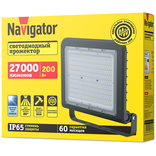Прожектор Navigator 80 678, NFL, 200Вт, 6.5K-BL-LED