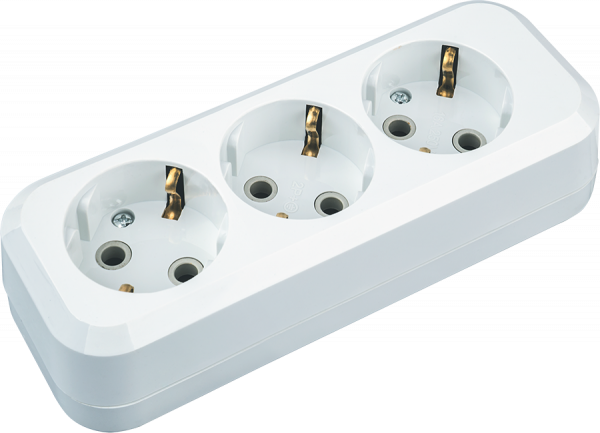 Колодка Navigator 61 584 NCA-BL01-03-E-WH 3гн с/з АБС пластик