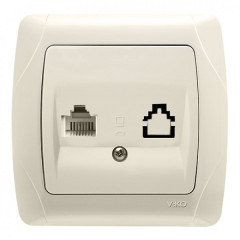 розетка компьютерная (rj45 cat5e), Carmen кремовая   (уп./12шт.)