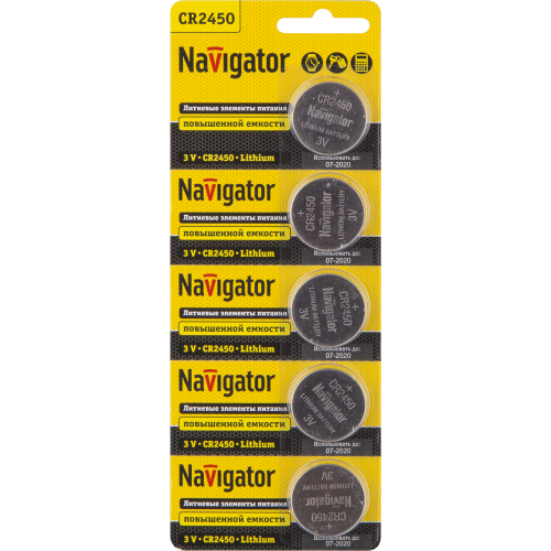 Элемент питания Navigator 94 766 NBT-CR2450-BP5