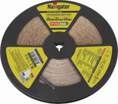 СД Лента Navigator 71 247 NLS-3528RGB60-4.8-IP20-12V-R20