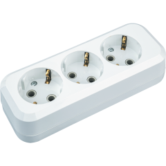 Колодка Navigator 61 584 NCA-BL01-03-E-WH 3гн с/з АБС пластик