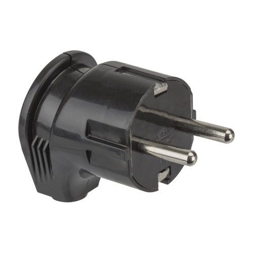 Вилка Navigator 61 363 NCA-PL04-16A-E-BL угловая с/з черная