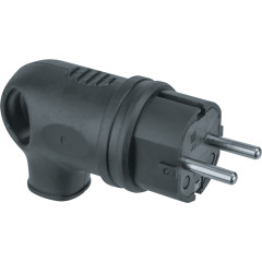 Вилка Navigator 61 367 NCA-PLR01-16A-E-IP44-BL угловая с/з каучук черная