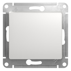 Выключатель Glossa 1-клавишный 10А, белый (max 7200)
