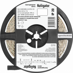 СД Лента Navigator 71 762 NLS-3528СW60-4.8-IP20-12V R5