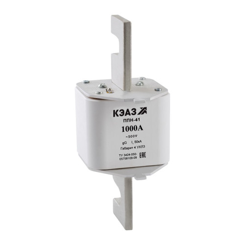Вставка плавкая ППН-41-Х3-4А-1000А-УХЛЗ  ножевой