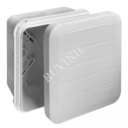 Коробка расп. для о/п, 85х85х45мм 2-комп. 8в-в IP65 Тусо (для монтаж. пистол.) (уп. 120шт)