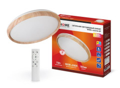 Светильник сд 75Вт 3000-6500К 6000Лм 500x90мм с пультом ДУ COMFORT WOOD IN HOME