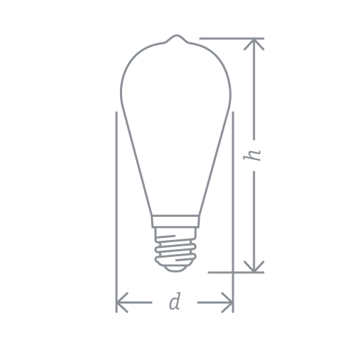 лампа E27  NLL-3D ST64 4W  230V (декоративная грушевидная) Navigator | уп.50/1/1(шт.)