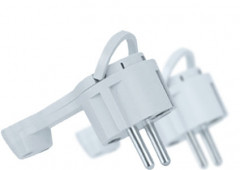 Вилка Navigator 61 365 NCA-PL06-16A-E-WH плоская с/з белая