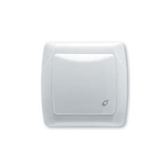 розетка 1-ная Carmen с крышкой заз. бел.