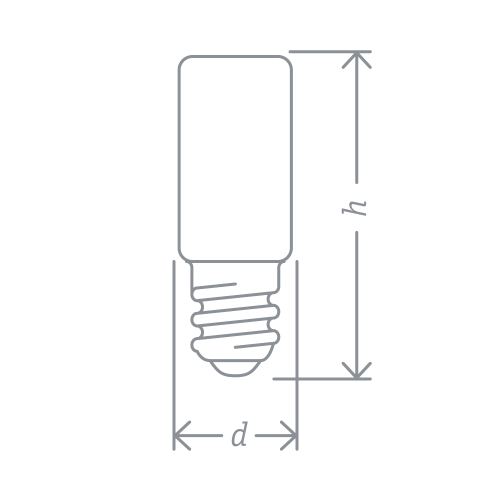 лампа E14 NLL T26 3,5W 3K 230V (мини 23х51мм / для холодильников) Navigator | уп.1000/100/1(шт.)