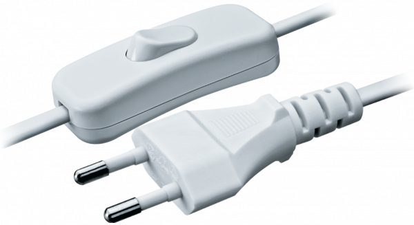 Шнур Navigator 61 724 NPS-FS-170-2x0.5-WH 1.7м с выкл. белый