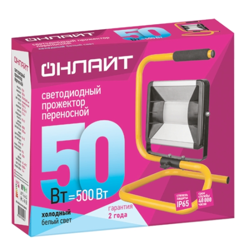 Светильник ОНЛАЙТ 61 996 OFL-01-50-4K-GR-IP65-LED-PRL
