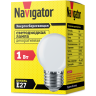 лампа E27  NLL G45 1W W 230V (LED, шар, белый) Navigator | 10шт./уп.