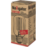 лампа E27 NI-V T45-SC15 60W CLG  230V (накаливания, колба винтаж 45х110мм) Navigator | уп.100/10/1(ш