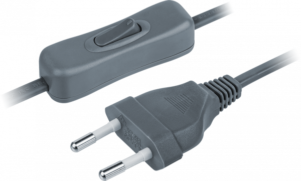 Шнур Navigator 61 722 NPS-FS-170-2x0.5-GR 1.7м с выкл. серый