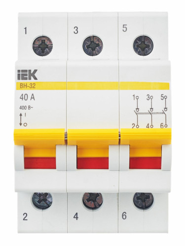 Выключатель нагрузки (мини-рубильник) ВН-32 3Р 40А IEK