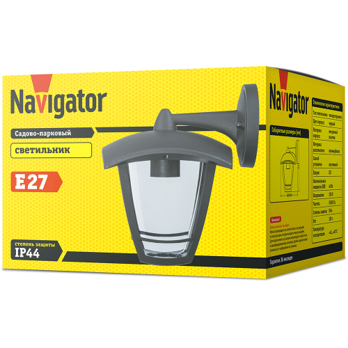 Светильник Navigator 61 612 NOF-P02-BL-IP44-E27 (черный)
