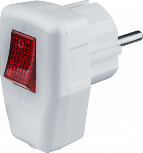 Вилка Navigator 61 364 NCA-PL05-16A-ESC-WH угловая с/з с/выключ. белая