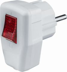 Вилка Navigator 61 364 NCA-PL05-16A-ESC-WH угловая с/з с/выключ. белая