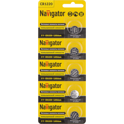 Элемент питания Navigator 94 778 NBT-CR1220-BP5